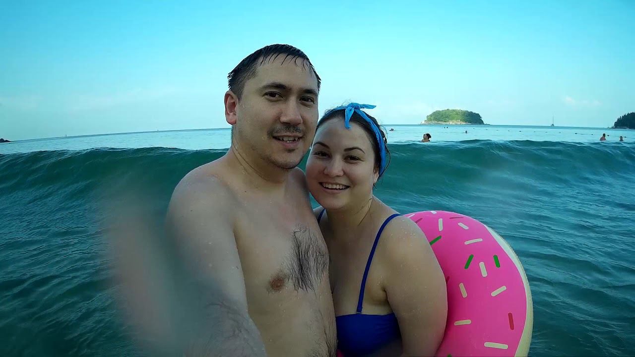 Утро на пляже ката// Плаваем на бублике// Тайланд 2018//Пляж Ката
