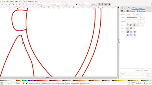 Delete Lines of an Object in Inkscape