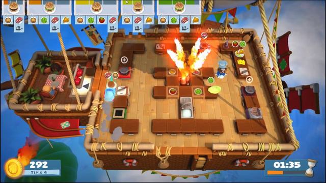 Overcooked! 2#31 - Make Meat Burger