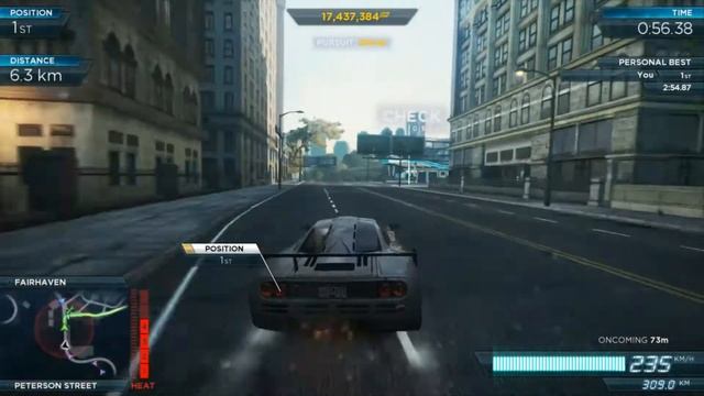Need For Speed Most Wanted 2012-Most Wanted 5-Porsche 911 Spyder Concept VS McLaren F1 LM