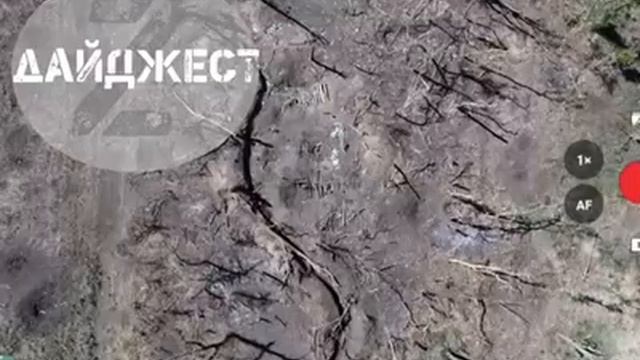 Операторы дронов доставлявшие коптером воду на позицию бутылкой сбили украинский коптер.