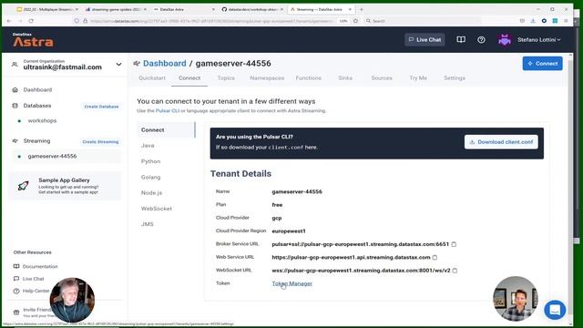 Build a multiplayer real-time game with WebSockets & ApachePulsar messaging
