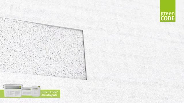 Green Code Akustikputz: Verarbeitung