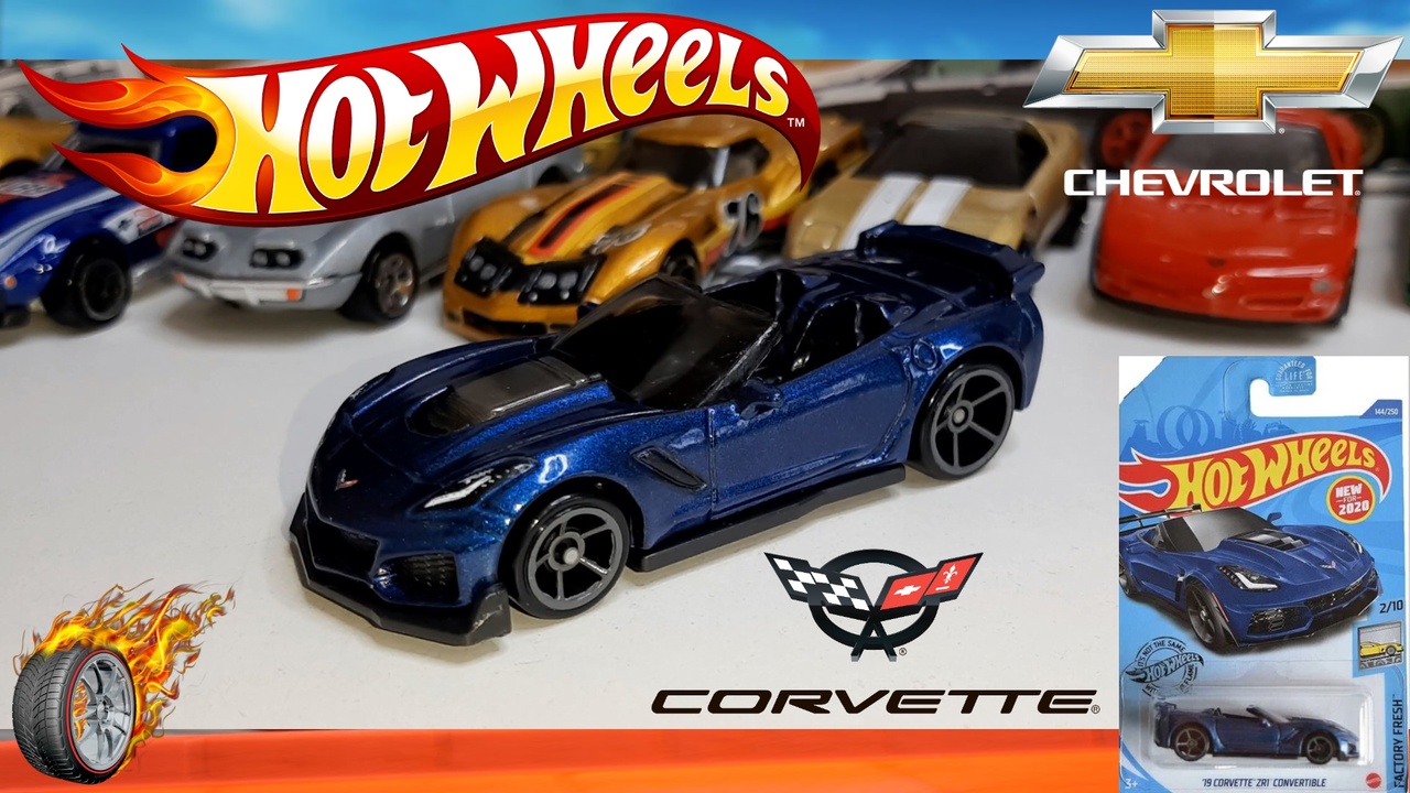 Custom Hot Wheels 19 Corvette ZR1 Convertible HW Factory Fresh 2/10