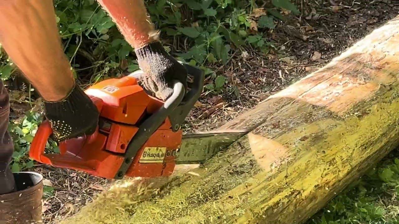 Husqvarna 142 #распил бревна вдоль #  не Адвокат Егоров