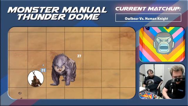 Monster Manual Thunderdome: Gelatinous Cube vs Mouther, Owlbear vs Knight, Dragon vs Pit Fiend