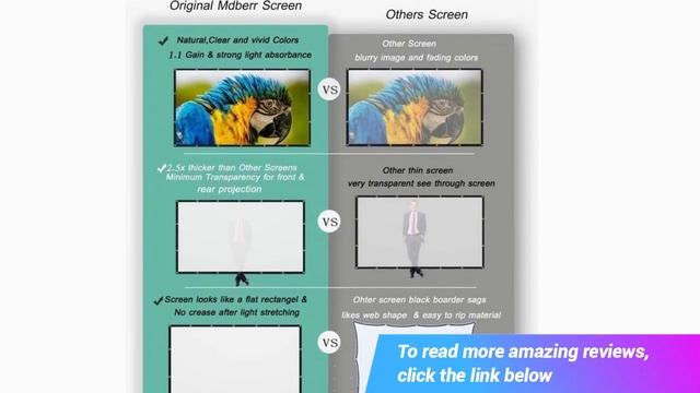 MDBEBBRON 120 inch projection screen review