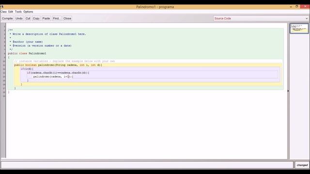 Recursividad en java - Palindromo