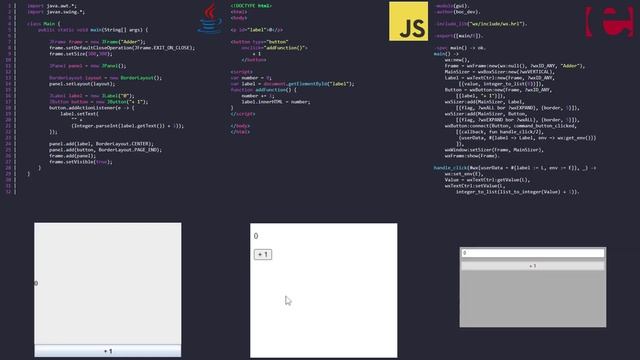 GUIs in 3 Languages: JavaScript/HTML, Java & Erlang - Language Comparison Series