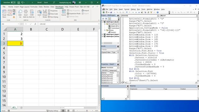 VBA cơ bản đến nâng cao: Bài 1 - Khởi tạo môi trường VBA, record một macro