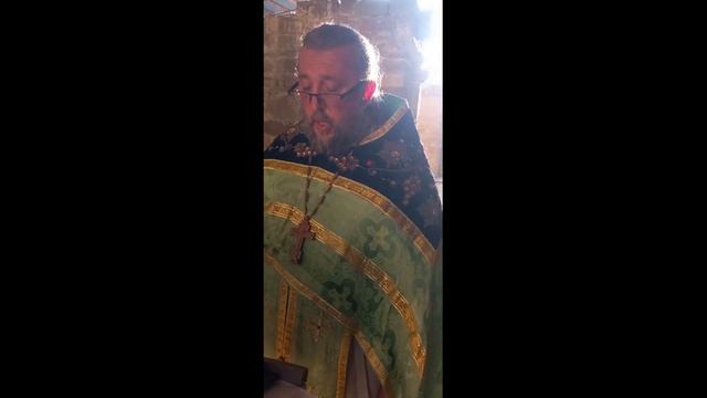Молебен прп.Сергию Радонежскому на остатках древнего монастыря. Священник Игорь Сильченков.