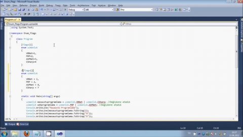 C#.NET- Enum Flags ArtanKatlar seklinde Numaralandirmak