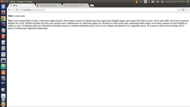 Ruby on Rails 5 Beginner's Tutorial - 4. Listing all Blog Entries and creating Links.