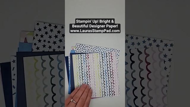 Reveal of the NEW Stampin' Up Bright & Beautiful Designer Paper - Laura' Stamp Pad #stampinup #craf