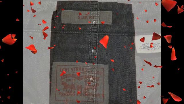 Рубашка Левис джинсовая темно серая размер L мужская новая