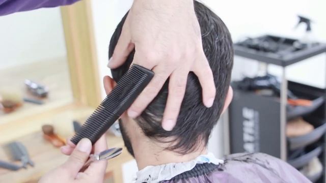 asmr barber Elnar | haircut with scissors | haircuts for men tutorial