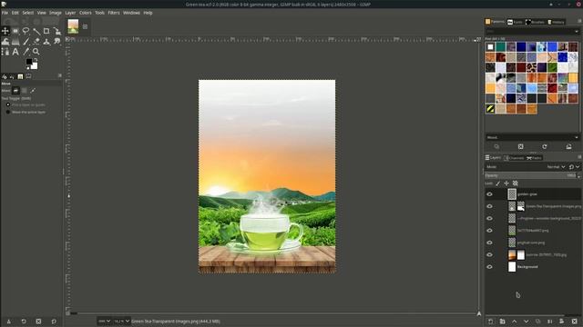 Gimp Tutorial : Green Tea Poster Design