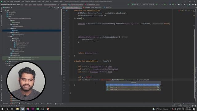 How to make notes app using android studio Kotlin in Hindi  MVVM Live Data Room