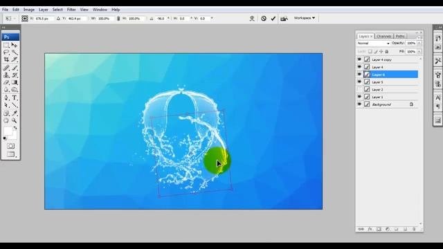 Water Effect Apple  How to learn brush effects in photoshop  Water Effects photoshop tutorial
