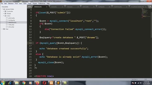 How to create dynamic Database using php and mysql?