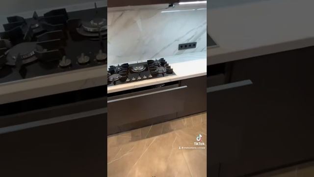Кухня с керамическими фаспдами
