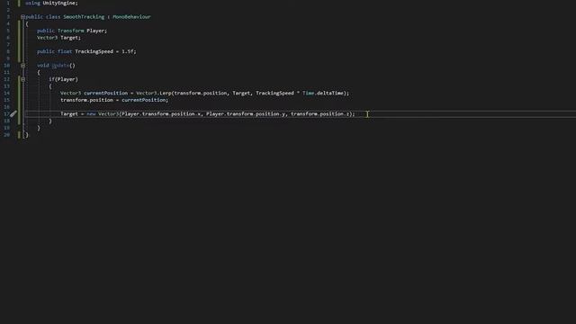 Плавное слежение камеры за персонажем в Unity C#