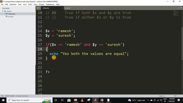 logical operators in php | php tutorial for beginners full - 16 | php tutorial | php full course