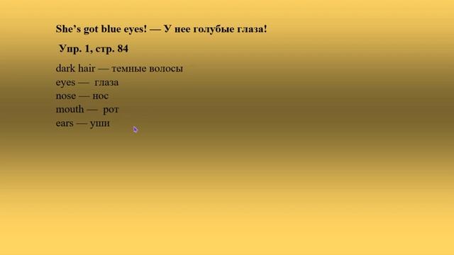 2 класс  Английский язык  Англ  в фокусе  У нее голубые глаза!  Домашнее задание  Страница 84, 85
