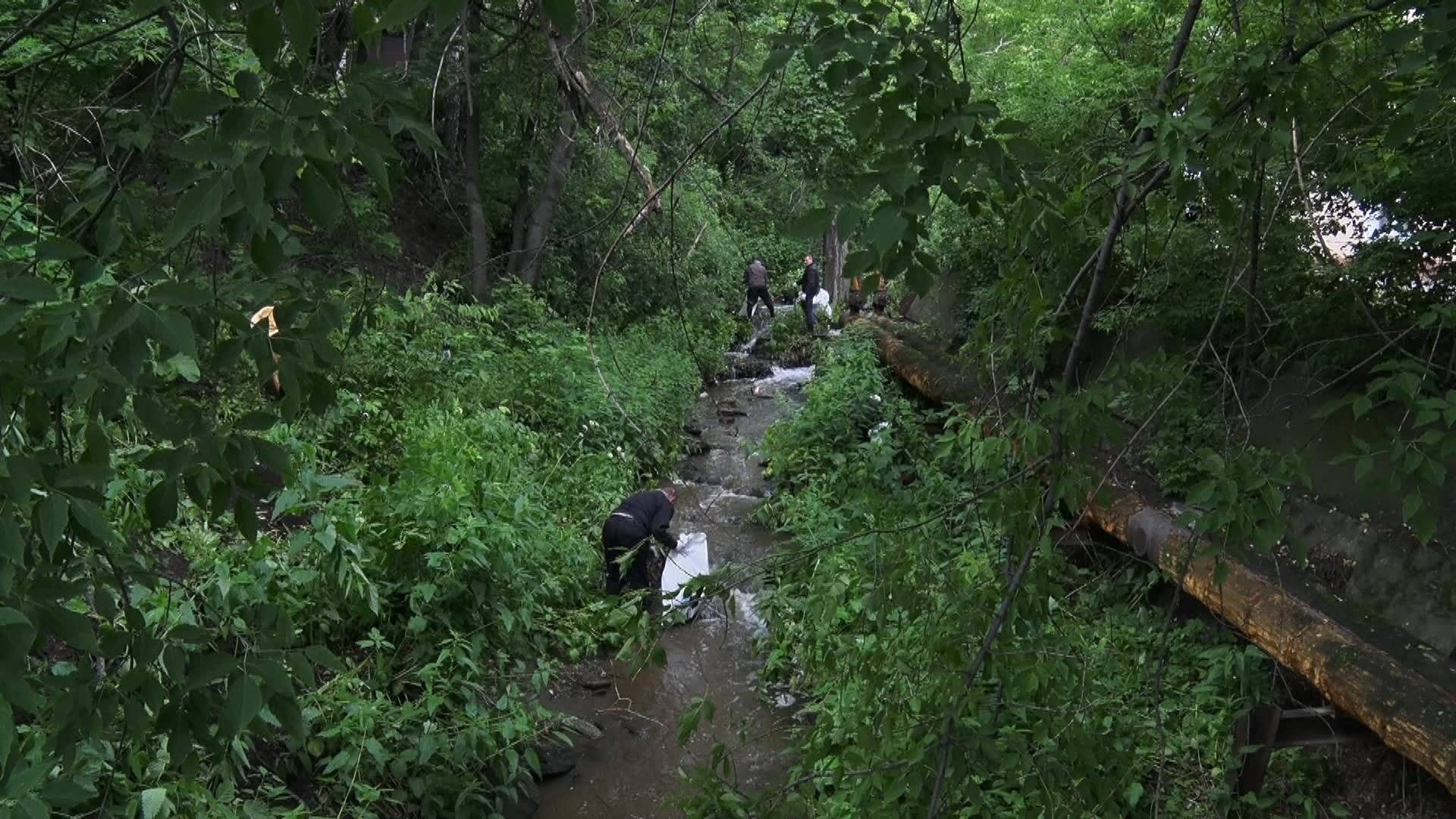 Берега реки Громатухи очистили от мусора