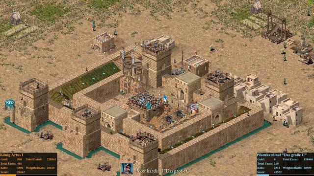 Stronghold Crusader Mod KI-Turnier Runde 5 - König Artus vs. Pikenkardinal