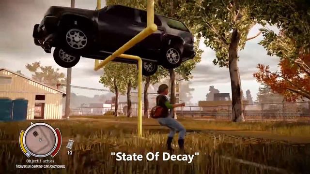 2 Cars parked on 2 Goalposts in State of Decay!