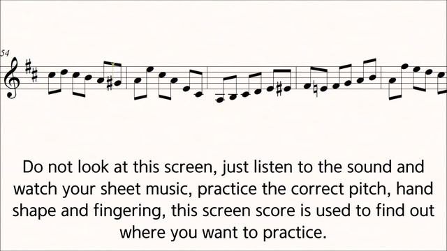 Kayser Violin Etude No.8 ♪=120 Slow Practice Play Along Piano 36 Etudes op.20