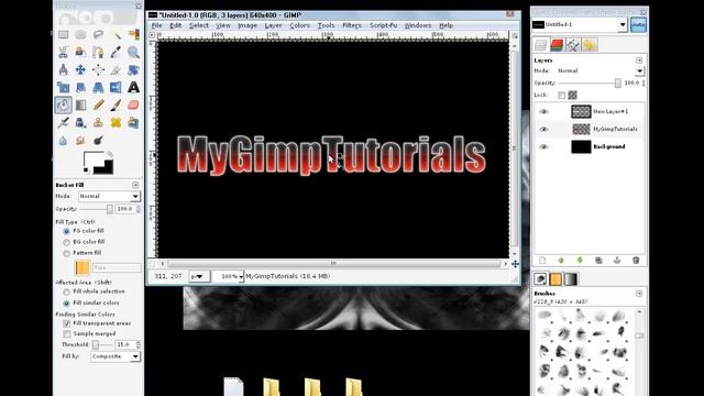 MyGimpTutorials Glass Text, with a glow effect [HD]
