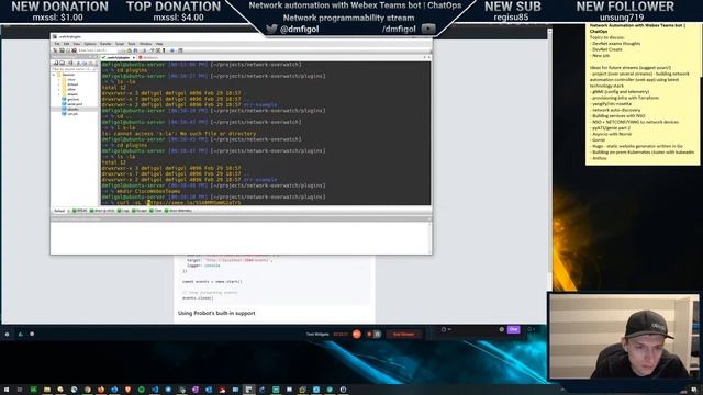 Webex Teams bot for network automation | ChatOps | stream 2020/02/29