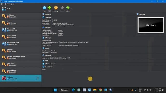 How to install Latest MX Linux on VirtualBox VM