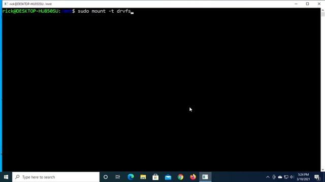Accessing a Mapped Drive in Windows Subsystem for Linux