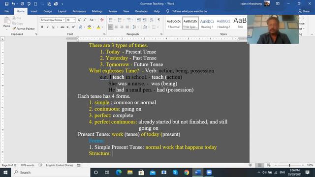 Tense or Correct form of the verbs
