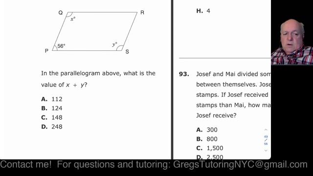 SHSAT REVIEW || 2024 Cover to Cover, MATH "Find Angle X", Form A