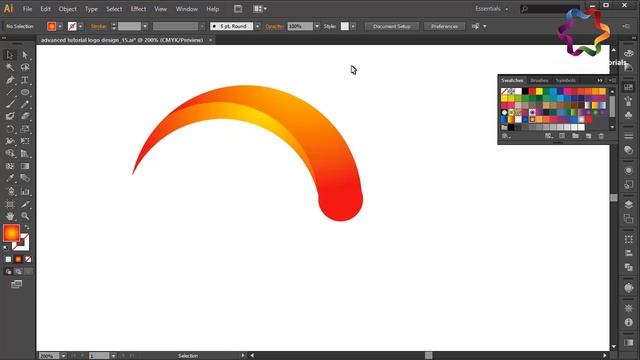 Rotate Glossy Logo Design Tutorial / Adobe illustrator How to Design Glossy Effect