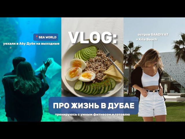 ВЛОГ ПРО ЖИЗНЬ В ДУБАЕ: выходные в АБУ ДАБИ // умный фитнес // Sea World // убираюсь на кухне