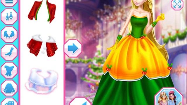 Мультик игра Принцессы Диснея: Рождество в замке Princess Party At The Castle
