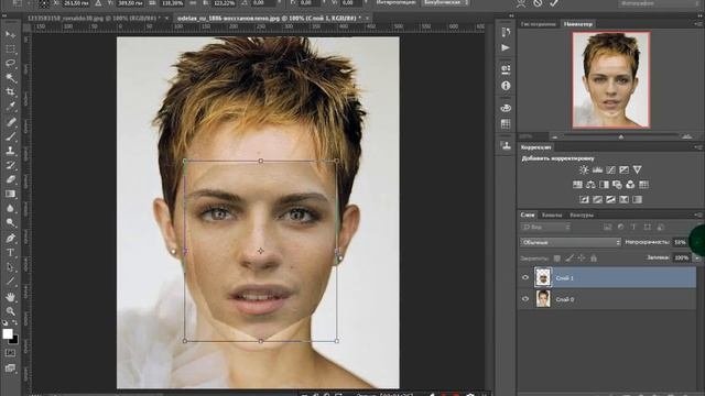 замена лица в фотошопе