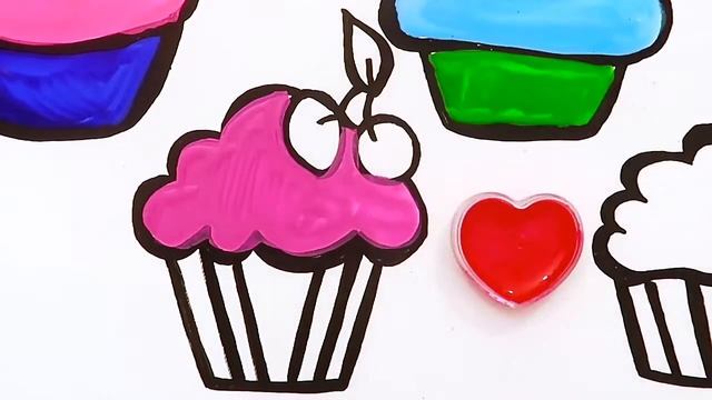 Как нарисовать пирожное? Рисуем пирожное раскрашиваем и украшаем. Раскраски для детей