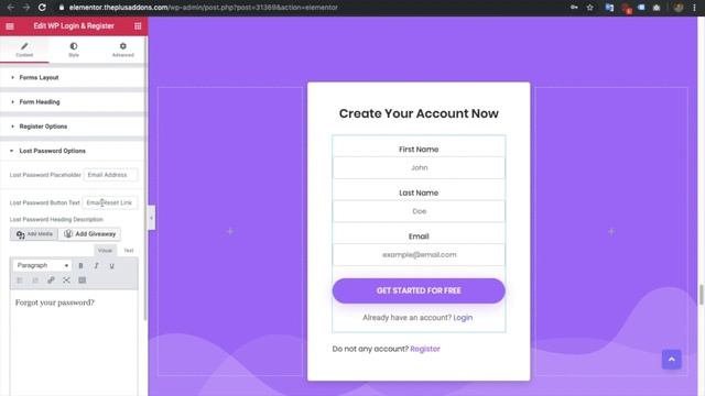 How to create Elementor LOGIN & REGISTRATION Form or Popup for membership websites in WordPress?