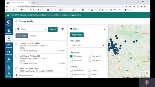 3 - Mass Claiming Leads by Location - Name/City/Zip Code/Map