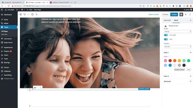 How to build a one page website with gutenberg and the new WordPress Block Editor