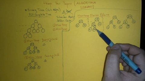 Heap Veri Yapısı - Max Heap Eleman Ekleme - Silme Konu Anlatımı