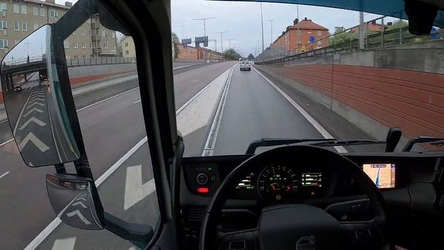 Truck Driving in pouring rain - new Volvo FH 500 | Orminge to Tyresö #ASMR