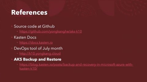AKS Automation - 1 CMD in 8 mins to build AKS+MySQL+K10 on Azure by Yongkang | Kubernetes