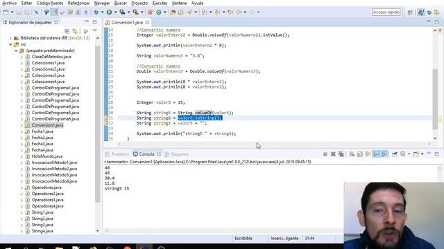 #12 - Conversiones entre diferentes tipos de Datos en el lenguaje Java